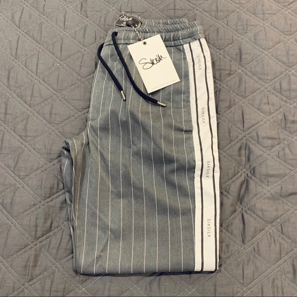 SikSilk Men’s Medium Cropped Taped Jogger Pant
